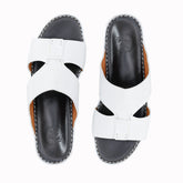 AN- 4806 - White / Black Luxury Arabic Sandal for Men