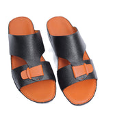 AN- 4853 Black / Tan - Luxury Arabic Sandal for Men