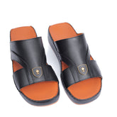 AN- 4849 - Black / Tan Luxury Arabic Sandal for Men