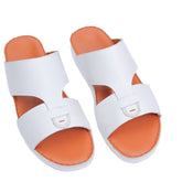 AN- 4851 White / Tan - Luxury Arabic Sandal for Men