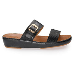 AN-7013 Black / Tan  - Grain Textured  Luxury Handcrafted Arabic Sandal for Men