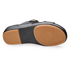 AN-7011 Black - Croc Textured  Luxury Handcrafted Arabic Sandal for Men