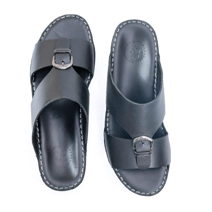 AN- 4801 Full Black - Luxury Arabic Sandal for Men