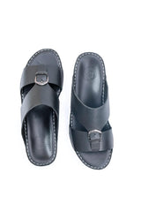 AN- 4801 - Full Black Luxury Arabic Sandal for Men