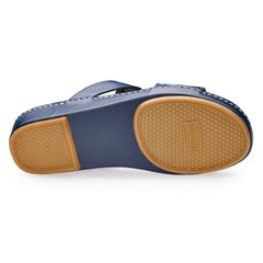 AN-7002 Blue - Croc Textured Luxury Arabic Sandal for Men