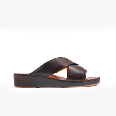 AN- 4805 Black / Tan - Luxury Arabic Sandal for Men