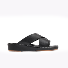 AN-2012- Black Luxury Arabic Sandal for Men