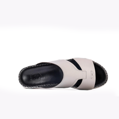 AN-2015- White Luxury Arabic Sandal for Men