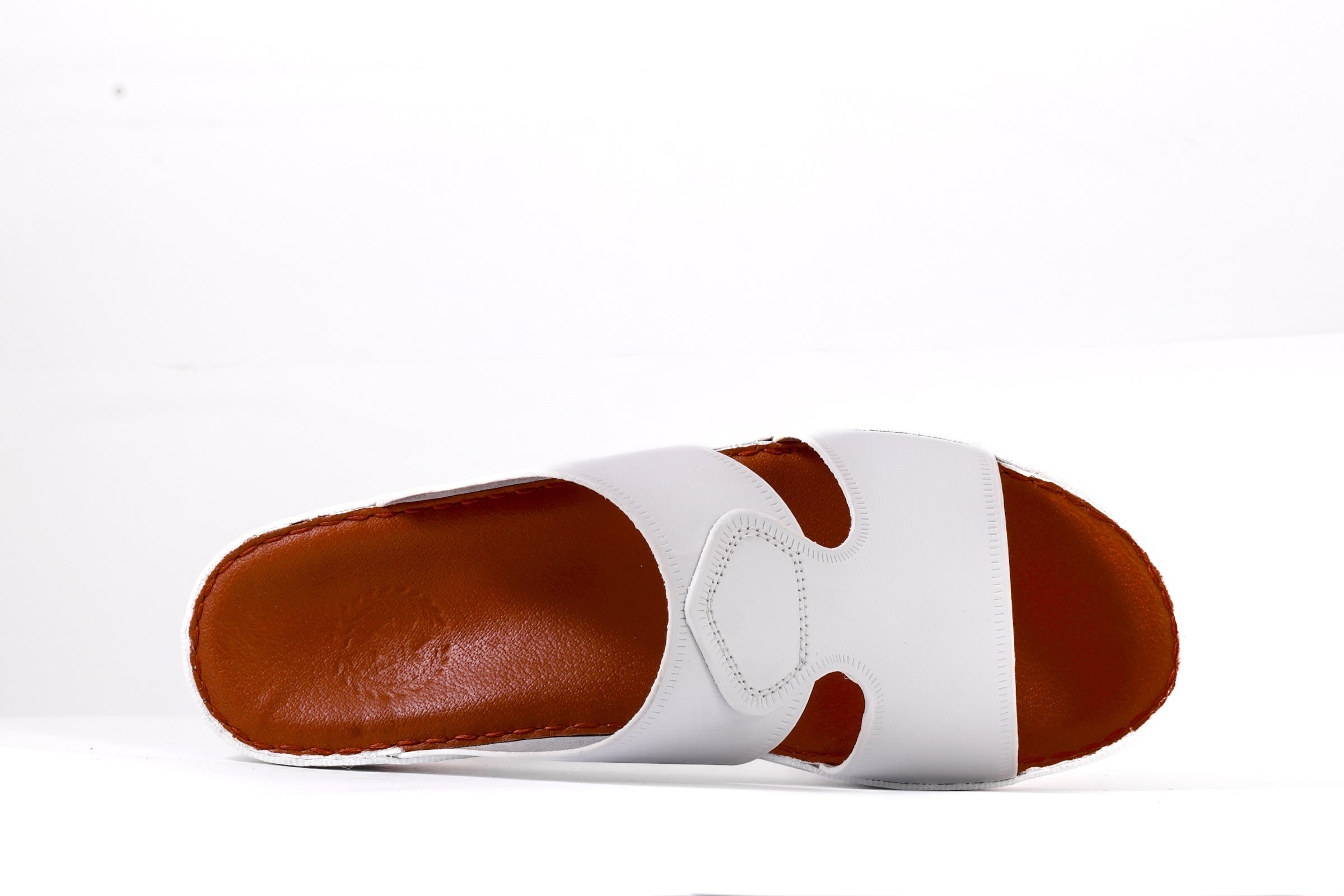 AN- 4802 - White / Tan Luxury Arabic Sandal for Men