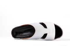 AN- 4803  White / Black - Luxury Arabic Sandal for Men