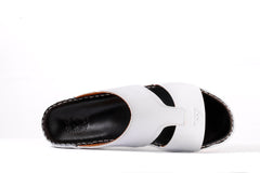 AN- 4803 - White / Black Luxury Arabic Sandal for Men