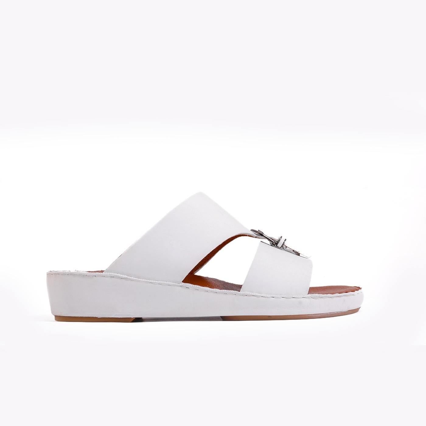 AN-2025- White Luxury Arabic Sandal for Men