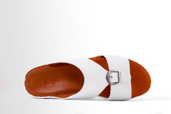 AN- 4801 White / Tan - Luxury Arabic Sandal for Men