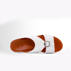 AN-2025- White Luxury Arabic Sandal for Men