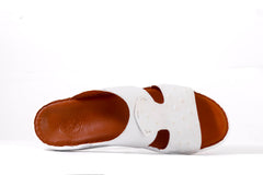 AN- 4808 - White  / Tan Luxury Arabic Sandal for Men