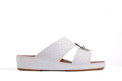 AN- 4809 White / Tan - Luxury Arabic Sandal for Men