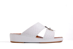 AN- 4809 - White / Tan Luxury Arabic Sandal for Men