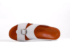 AN- 4809 White / Tan - Luxury Arabic Sandal for Men