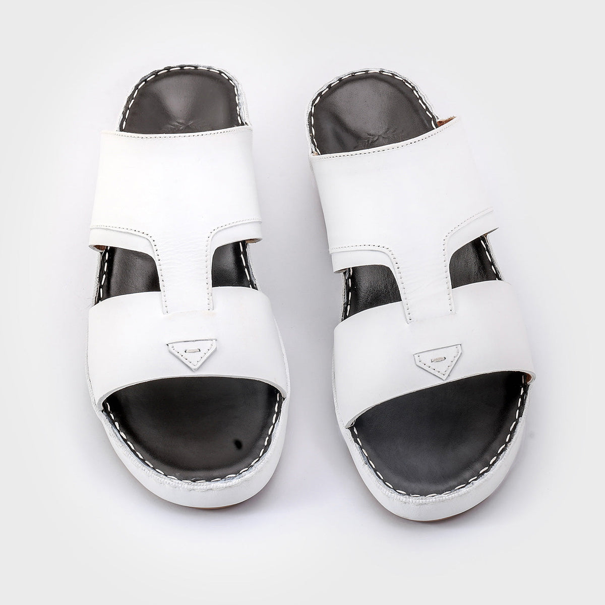 AN- 4803  White / Black - Luxury Arabic Sandal for Men