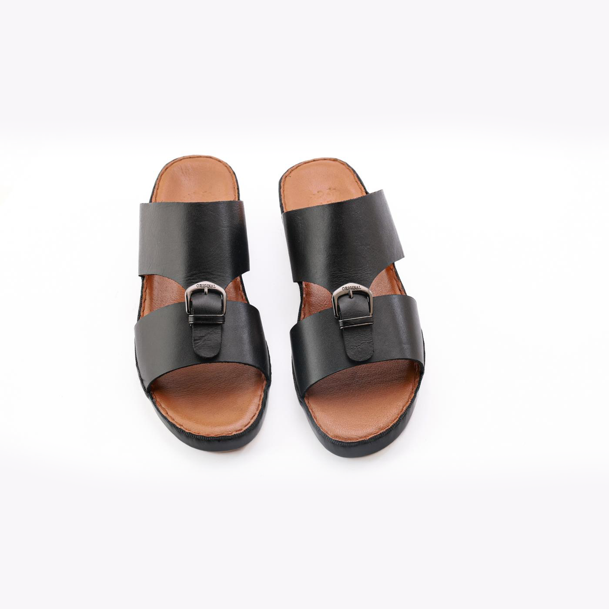 AN-2018- Black Luxury Arabic Sandal for Men