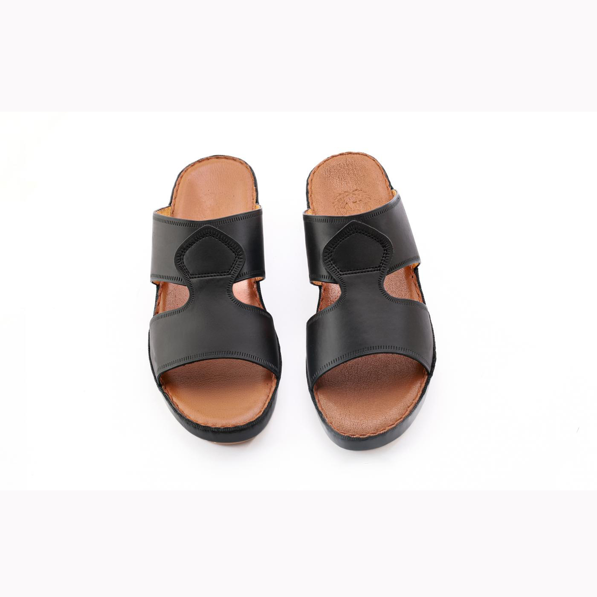 AN-2002- Black Luxury Arabic Sandal for Men