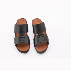 AN-2001- Black Luxury Arabic Sandal for Men