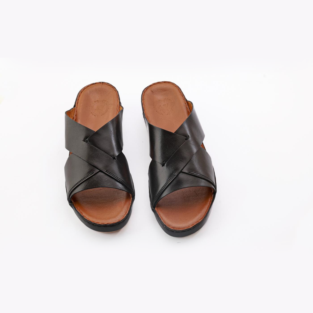 AN-2005- Black Luxury Arabic Sandal for Men