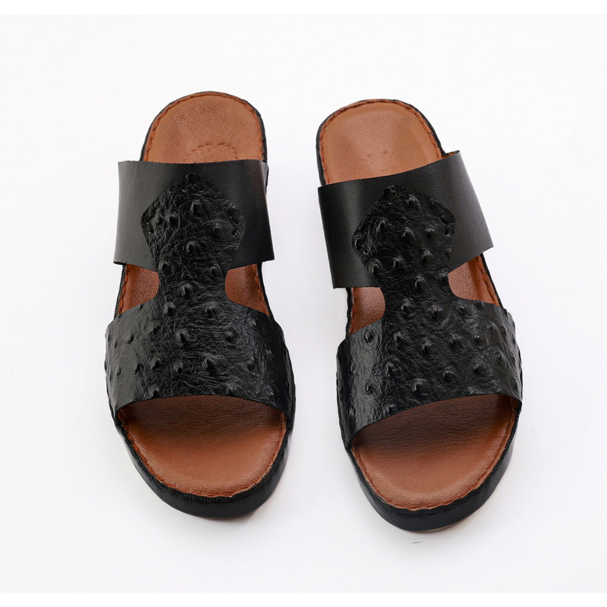 AN- 4808 Black / Tan - Luxury Arabic Sandal for Men