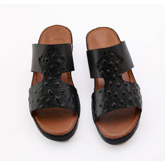 AN- 4808 Black / Tan - Luxury Arabic Sandal for Men
