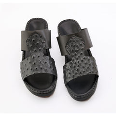 AN- 4808 Full Black - Luxury Arabic Sandal for Men
