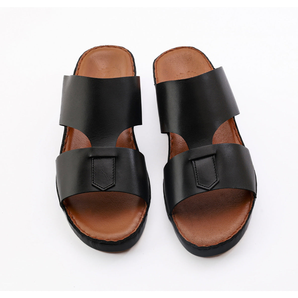 AN- 4804 Black / Tan - Luxury Arabic Sandal for Men