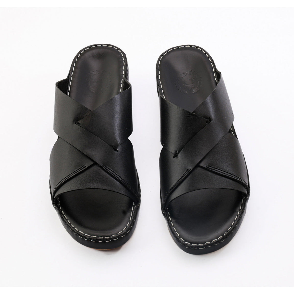 AN- 4805  Black - Luxury Arabic Sandal for Men