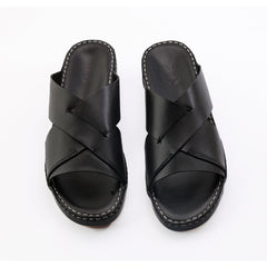 AN- 4805  Black - Luxury Arabic Sandal for Men