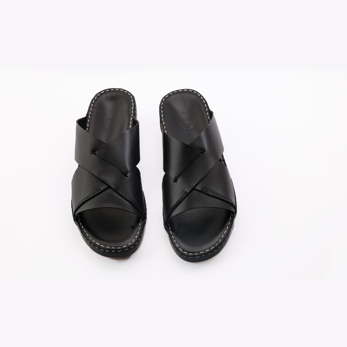 AN-2012- Black Luxury Arabic Sandal for Men