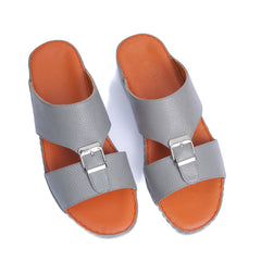 AN- 4852 Gray / Tan - Luxury Arabic Sandal for Men