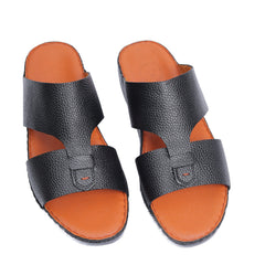 AN- 4851 Black / Tan - Luxury Arabic Sandal for Men