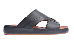 AN- 4849 - Black / Tan Luxury Arabic Sandal for Men