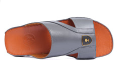 AN- 4849  Gray / Tan - Luxury Arabic Sandal for Men