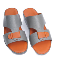 AN- 4853 - Gray / Tan Luxury Arabic Sandal for Men