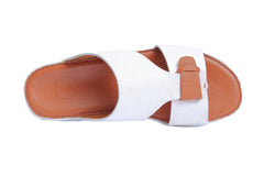 AN- 4853 - White / Tan Luxury Arabic Sandal for Men