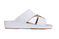 AN- 4852 - White / Tan Luxury Arabic Sandal for Men