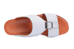 AN- 4852 - White / Tan Luxury Arabic Sandal for Men