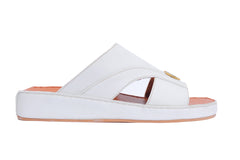 AN- 4849 - White / Tan Luxury Arabic Sandal for Men
