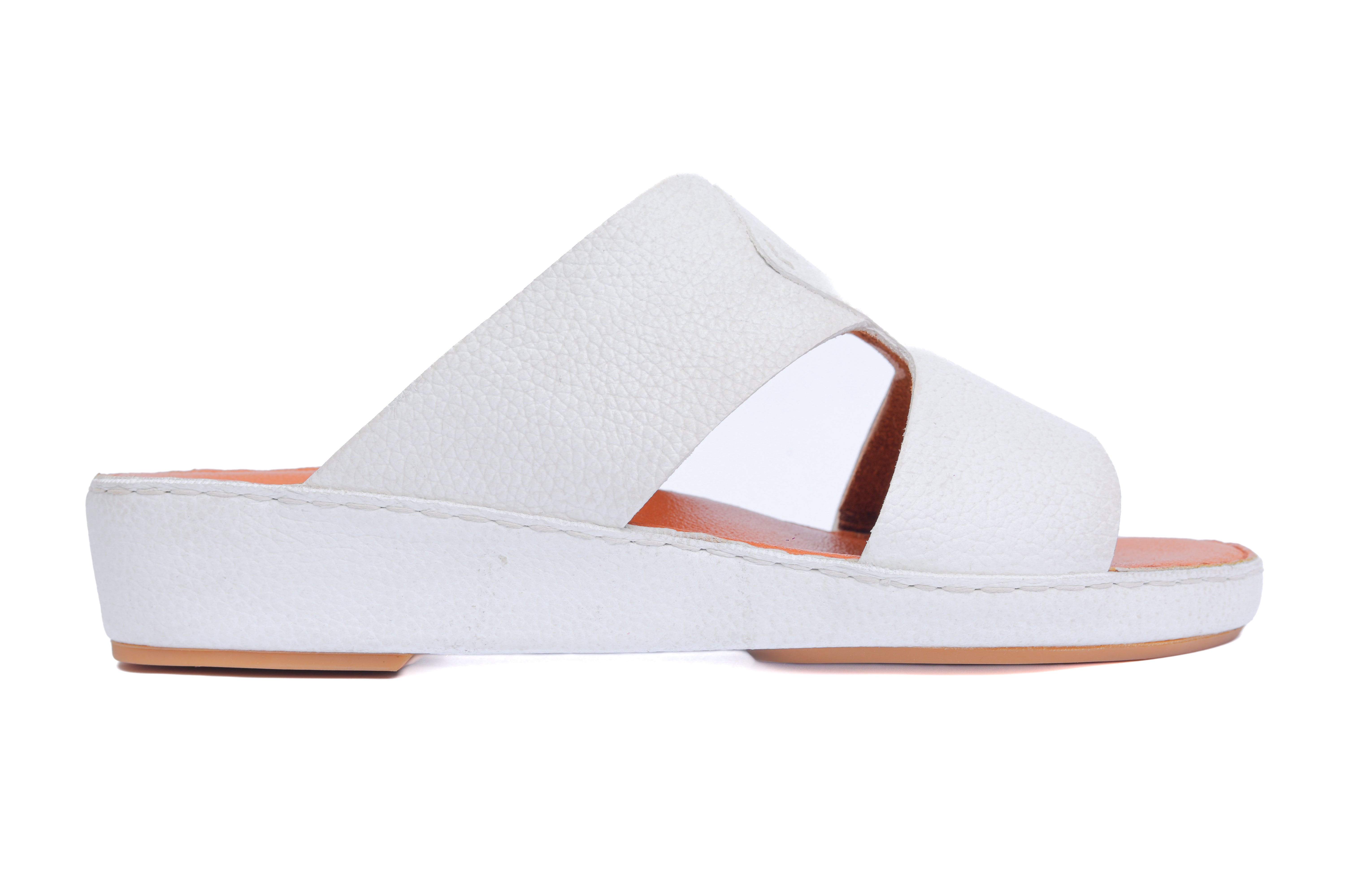 AN- 4850 - White / Tan Luxury Arabic Sandal for Men